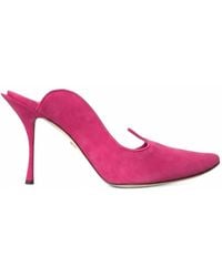Dolce & Gabbana - Mules En Daim À Bout Pointu - Lyst