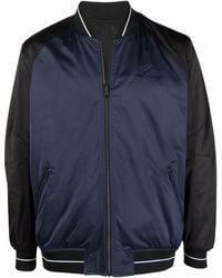Karl Lagerfeld - Two-tone Panel Bomber Jacket - Lyst