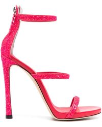 Giuseppe Zanotti - Harmony Glitter-Detail Heeled Sandals - Lyst