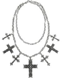 Emanuele Bicocchi - Notre-Dame Crosses Chain Necklace - Lyst