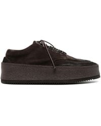 Marsèll - Flatform Lace-Up Suede Derby Shoes - Lyst