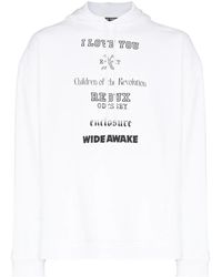 Raf Simons - Chest-Print Hooded Sweatshirt - Lyst