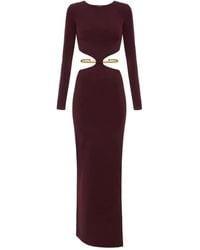 Elisabetta Franchi - Maxi-Jurk Met Uitgesneden Details En Ceintuur - Lyst