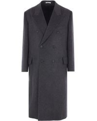 AURALEE - Cappotto Doppiopetto - Lyst