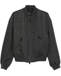 Giorgio Armani - Bomberjacke mit Fischgrätenmuster - Lyst