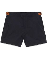 ZEGNA - Stripe-Detail Swim Shorts - Lyst
