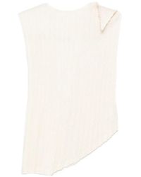 Issey Miyake - Unfurling Pleats Pleated Asymmetric Top - Lyst