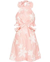 Zimmermann - Acadian Floral-print Mini Dress - Lyst