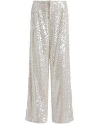 Alberta Ferretti - Pantalon Court À Sequins - Lyst