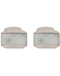 Tateossian Gemelos rectangulares - Blanco