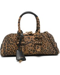 Pinko - Leopard-Print Tote Bag - Lyst