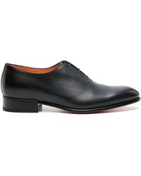 Santoni - Faded-effect Leather Oxford Shoes - Lyst