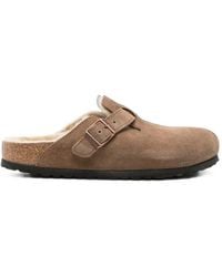 Birkenstock - Boston Shearling-Lined Sandals - Lyst
