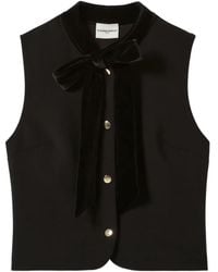 Claudie Pierlot - Velvet-Bow Sleeveless Top - Lyst