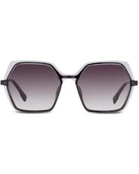 Karl Lagerfeld - Sonnenbrille Mit Geometrischem Gestell - Lyst