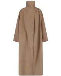 Almada Label - High-Neck Concealed-Fastening Coat - Lyst