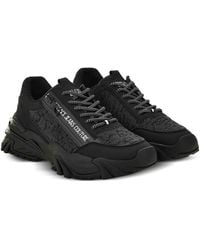 Versace Jeans Couture - Zip-Detail Textured Sneakers - Lyst