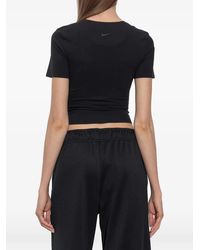 nike black swoosh ruched side t shirt dress Nike White Swoosh Ruched Side T-shirt Dress