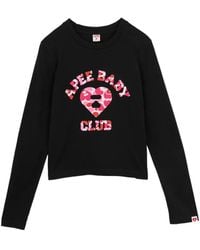 AAPE BY A BATHING AP - Camo-Heart Logo T-Shirt - Lyst