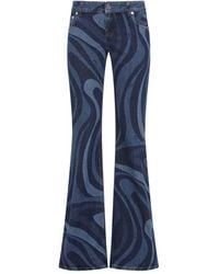 PUCCI - Marmo-Print Flared Jeans - Lyst