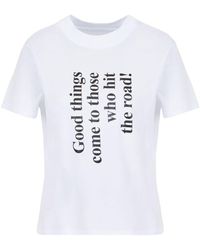 Armani Exchange - T-shirt en coton à texte imprimé - Lyst
