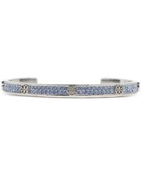 Tory Burch - Rhinestone-Embellished Logo Bracelet - Lyst