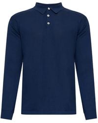 Eleventy - Buttoned Long-Sleeved Polo Shirt - Lyst
