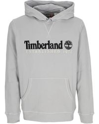 Timberland - Logo-Embroidered Hoodie - Lyst