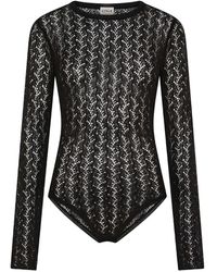 CYCLE - Lace-Knit Long-Sleeve Bodysuit - Lyst