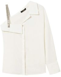 Twinset - One Shoulder Poplin Shirt - Lyst
