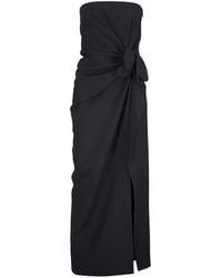 Michael Kors - Wollen Strapless Jurk Met Origami-Detail - Lyst