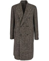 Tagliatore - Herringbone Double-Breasted Coat - Lyst
