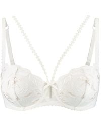 Aubade - Encre De Chine Embroidered Lace-Trim Bras - Lyst