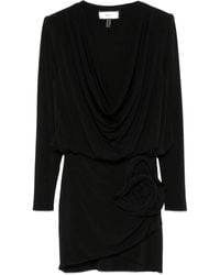 Nissa - Floral-Appliqué Mini Dress - Lyst