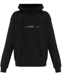 EA7 - Hoodie Met Logodetail - Lyst