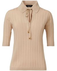 Fabiana Filippi - Ribbed-Knit Polo Neck Top - Lyst