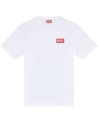 DIESEL - T-just-label T-shirt Met Logo-applicatie - Lyst