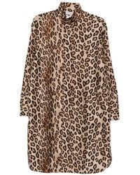 Alberto Biani - Animal-Print Shirt Dress - Lyst
