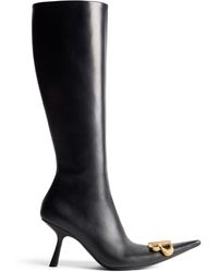 Balenciaga - Flex Bb 90mm Leather Boots - Lyst