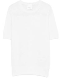 Allude - Short-Sleeve Knitted T-Shirt - Lyst