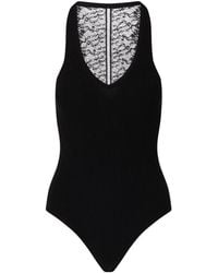 Liu Jo - Bodysuit With Lace Insert - Lyst