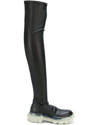 rick owens thigh high sneakers