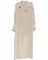 Max Mara - Silk Crepe De Chine Polo Dress - Lyst