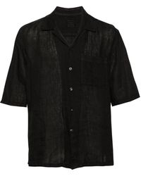 120% Lino - Camp-collar Linen Shirt - Lyst