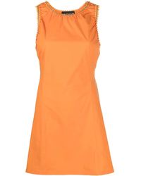 Moschino - Robe Courte En Coton À Design Sans Manches - Lyst