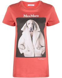 Max Mara - T-Shirt mit grafischem Print - Lyst