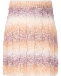 ROKH - Striped Cable-knit Mini Skirt - Lyst