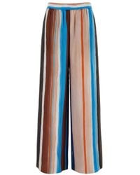 Fendi - Stripe-Print Silk Palazzo Pants - Lyst