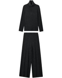 B+ AB - Gerippte Hose Mit Stehkragen - Lyst