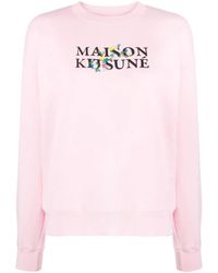 Maison Kitsuné - Sweatshirt Mit Logo-Print - Lyst